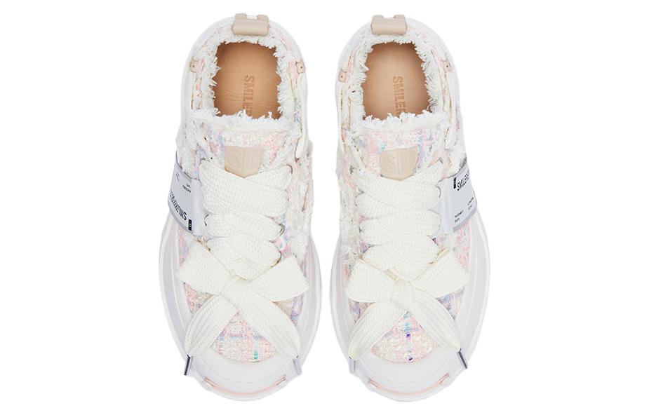 SMILEREPUBLIC Open Ended Smiling Collection Low top Canvas Shoes Unisex Pink
