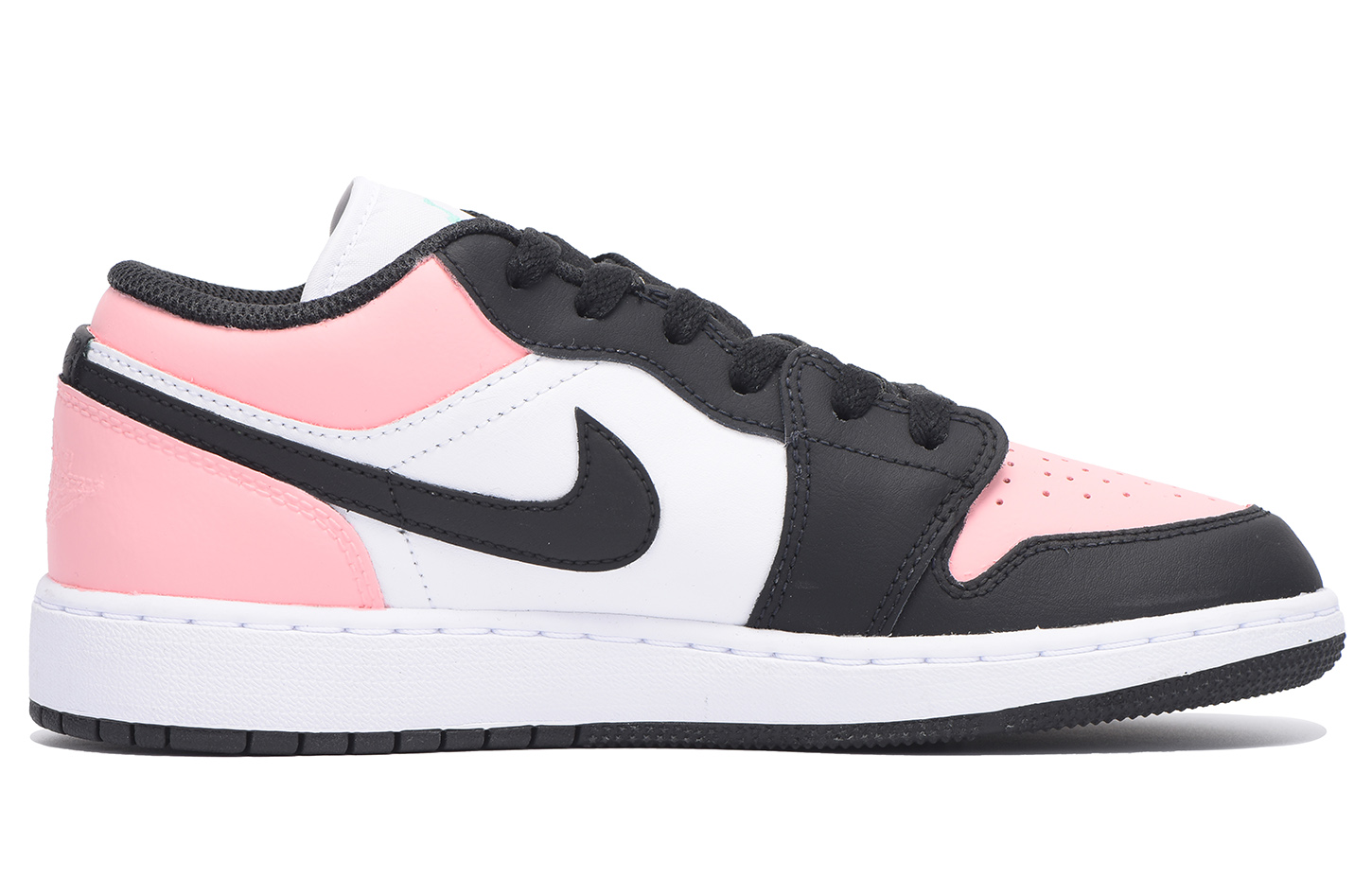 Jordan Air Jordan 1 Chestnut Anti-Slip Wear-Resistant Low-Top Vintage Basketball Shoes GS Black Pink