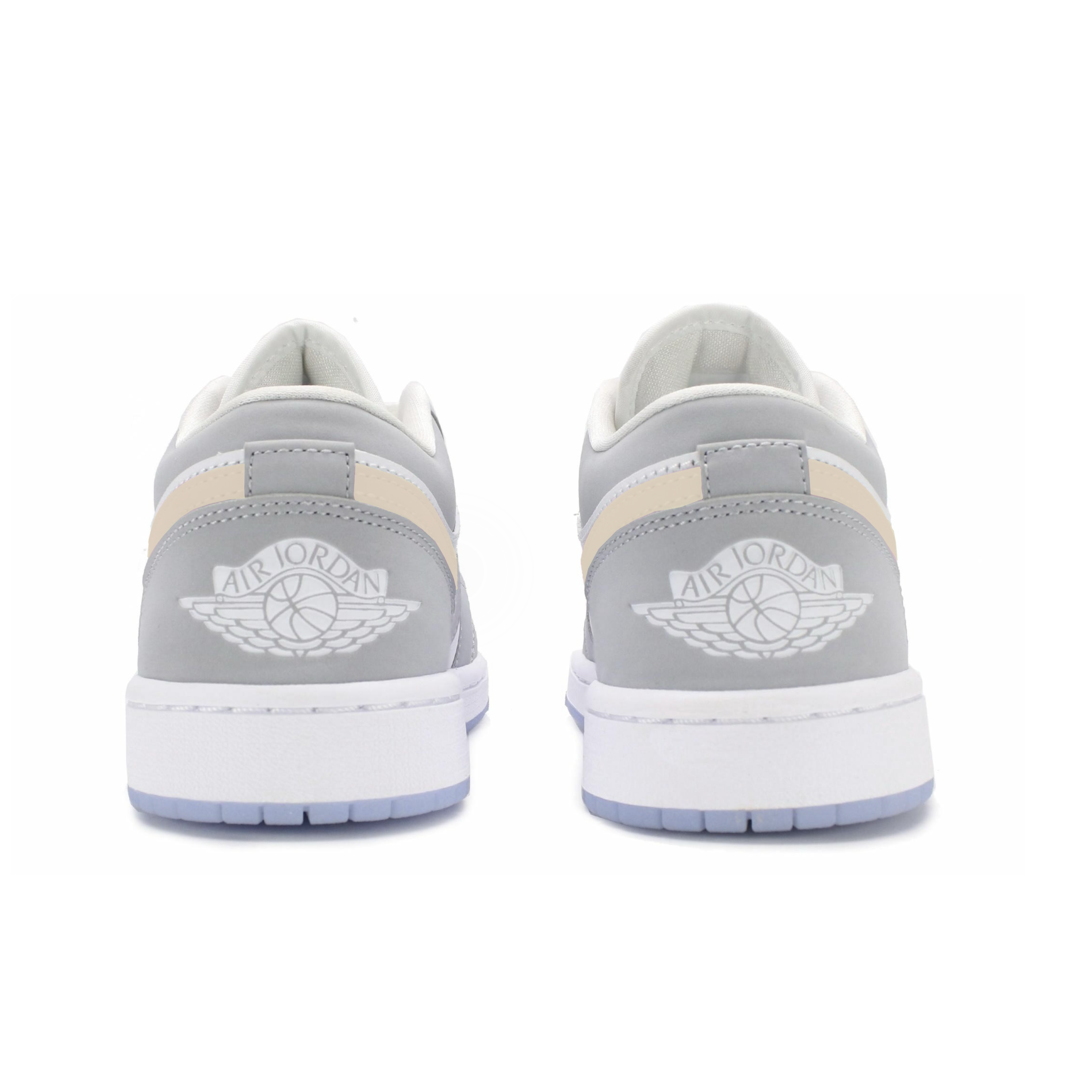 Jordan Air Jordan 1 Slip Resistant Abrasion Resistant Low top Vintage Basketball Shoes Women’s White Yellow