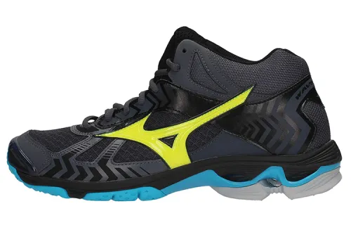 Mizuno Volley Volleyball Shoes Men's Mid Top Black/Yellow