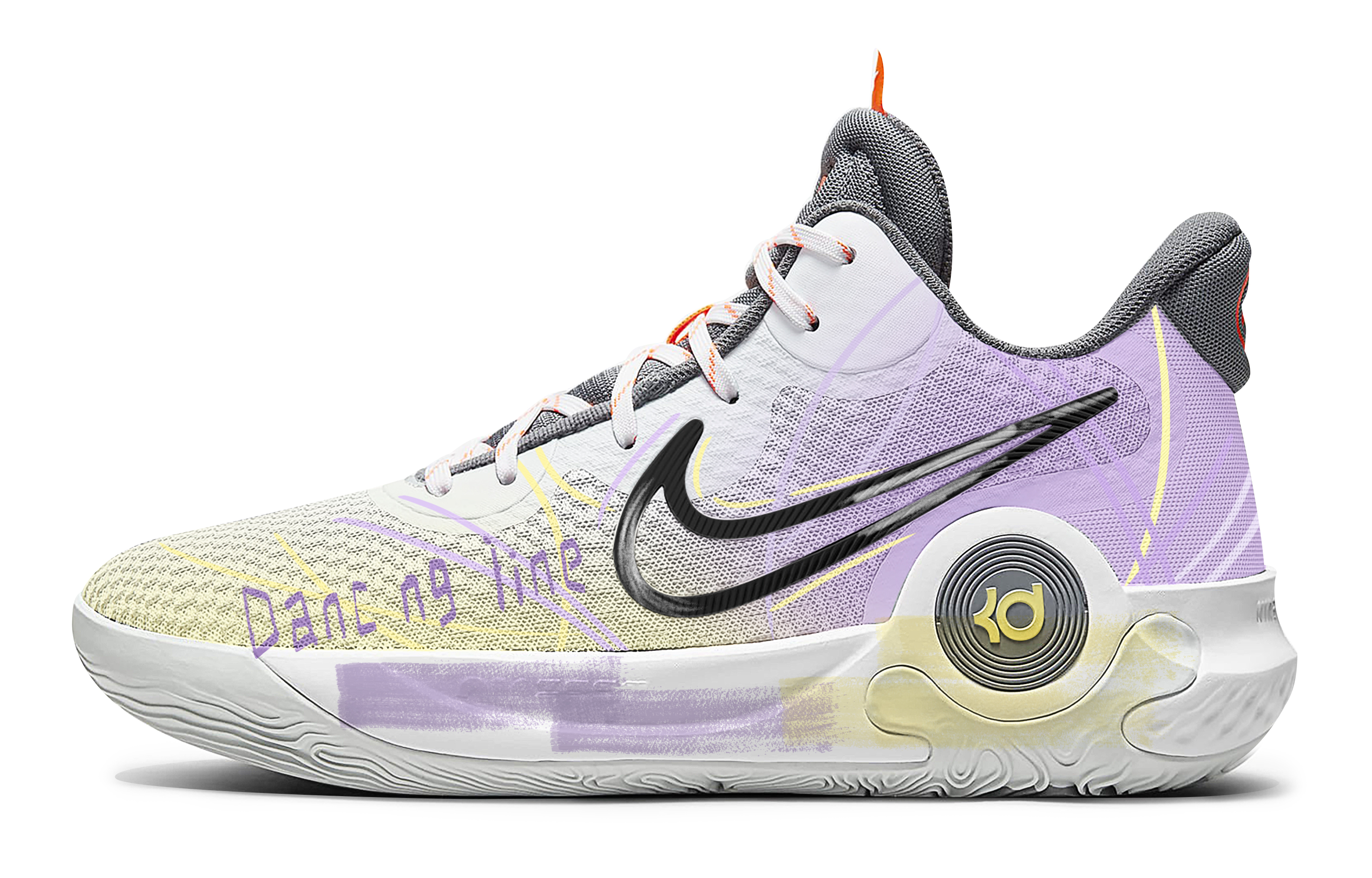 Nike KD Trey 5 IX Basketball Shoes Unisex Mid Top Yellow/Purple/Gray/Black