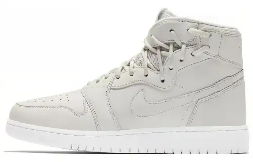 Jordan Air Jordan 1 Rebel XX Leather Versatile Non-Slip Lightweight High Top Retro Basketball Shoes Women's Gray White