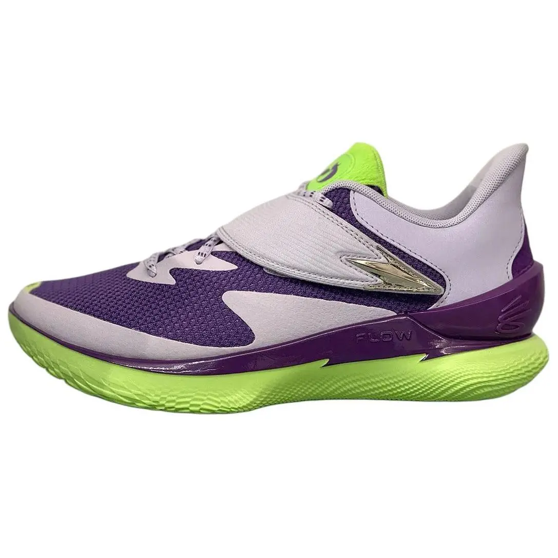 Under Armour Curry Fox 1 Cushioning Slip Resistant Low top Basketball Shoes Unisex Purple White