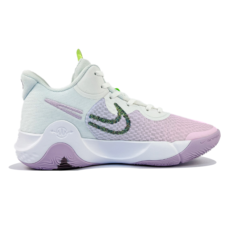 Nike KD Trey 5 IX Cushioning Slip Resistant Mid top Vintage Basketball Shoes Unisex White Blue Purple