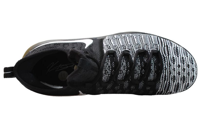 Мужские кроссовки Nike KD 9 EP 9 (черно-белые) — Чёрный / белый — фото 4