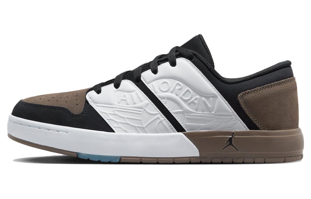 Мужские кроссовки Jordan Nu Retro 1 Low (черно-бело-коричневые)