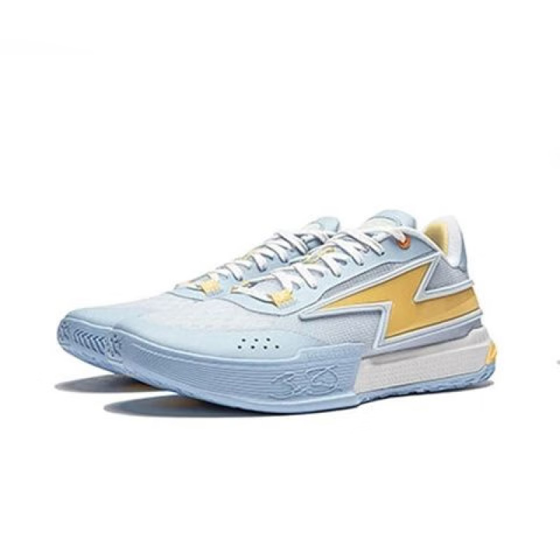 Li Ning Son Of Flash Cushioning Slip Resistant Low top Basketball Shoes Men’s Clear Sky Blue
