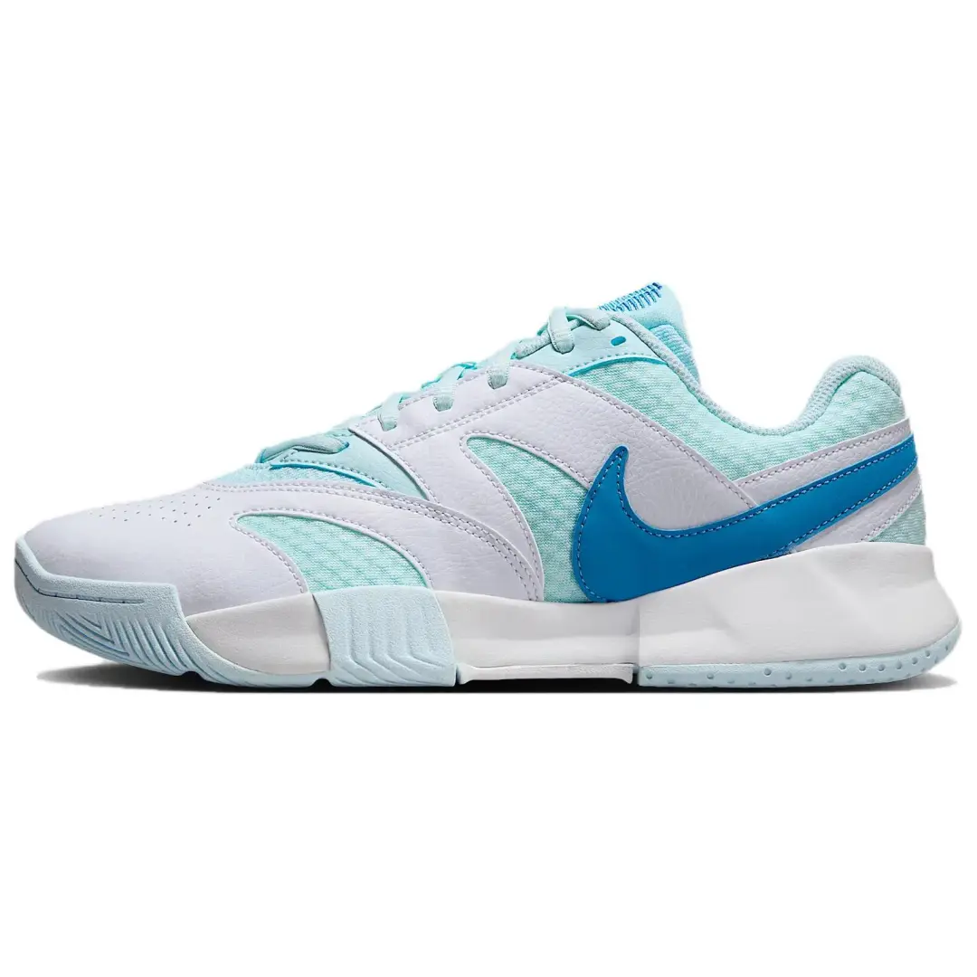 Nike Court Lite 4 Comfortable Abrasion Resistant Abrasion Resistant Low top Tennis Shoes Women's Blue White