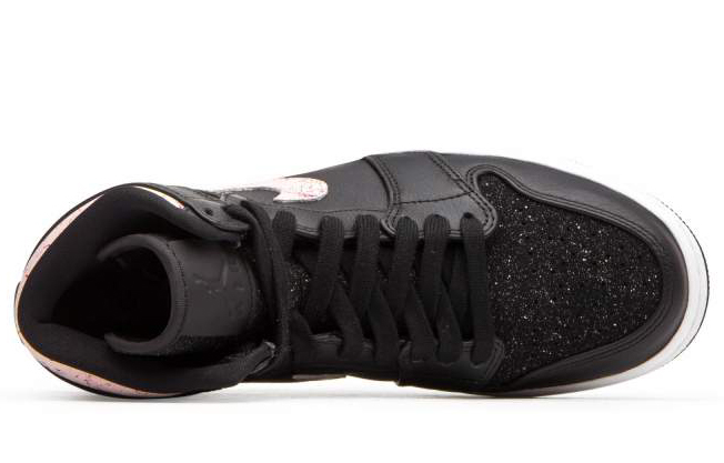 Женские кроссовки Jordan Air Jordan 1 Retro Prem-Black (черно-розовый) — фото 5
