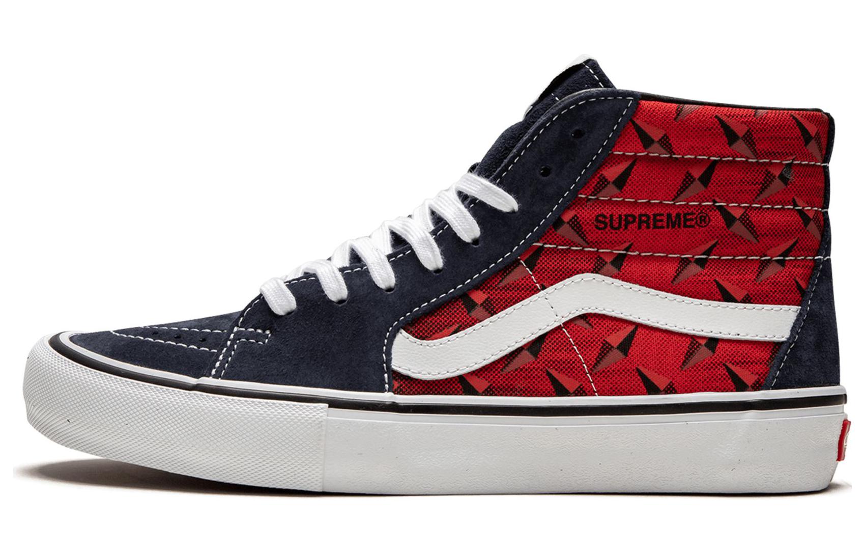 Sk8 Supreme x Sk8 Vans-Hi Pro 'Diamond Plate Navy Red'
