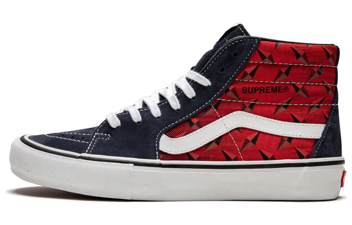 Sk8 Supreme x Sk8 Vans-Hi Pro 'Diamond Plate Navy Red'
