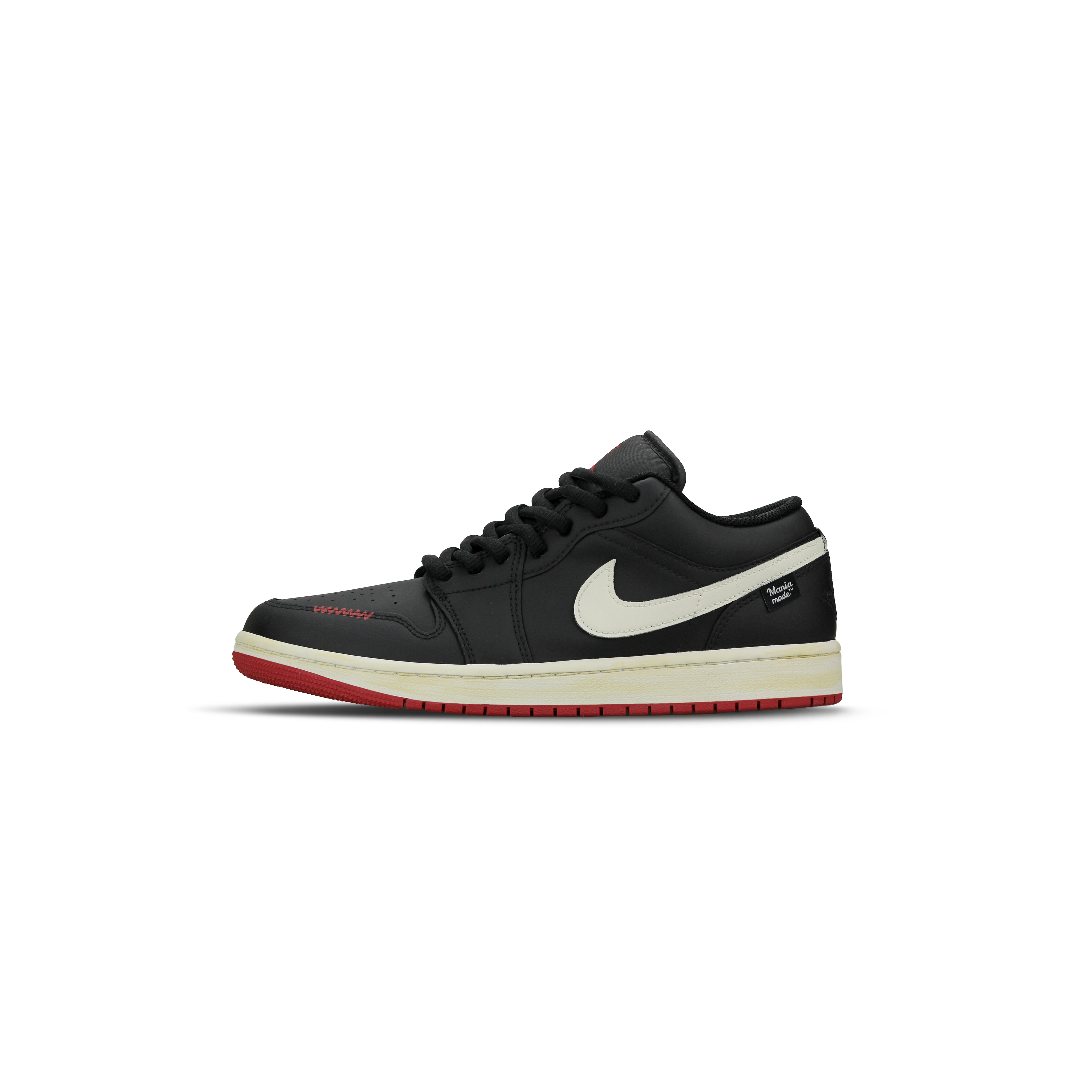 Jordan Air Jordan 1 Abrasion Resistant Low top Vintage Basketball Shoes Men’s Black White Red