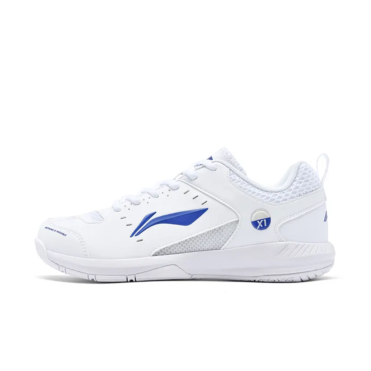 Li Ning Rocket Shoe 2.0 Slip Resistant, Abrasion Resistant, Lightweight Low top Badminton Shoes Unisex White Blue