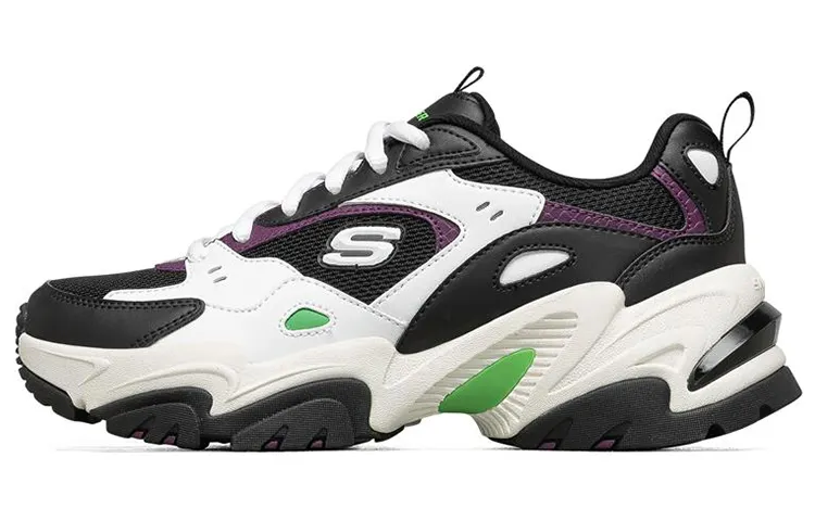 Skechers Stamina V2 Mecha Shoes 2 Mesh, Textile, Synthetic Leather Lace Up Low top Chunky Sneakers Women's