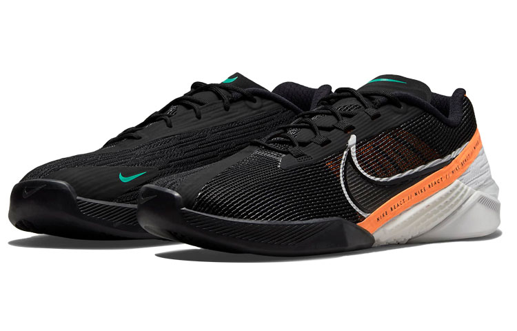 Мужские кроссовки Nike React Metcon Turbo (черно-оранжевые) — фото 3