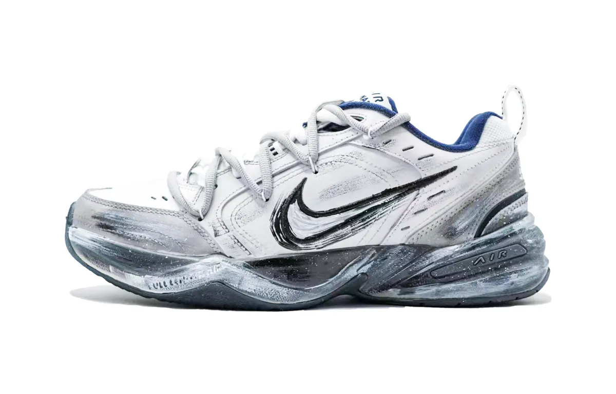 Nike Air Monarch 4 Lightweight Height Increasing Lightweight Height Increasing Low top Chunky Sneakers Men's White Gray