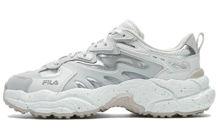 FILA Fern Sneakers Height Increasing Low top Chunky Sneakers Women's Gray White