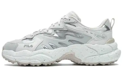 FILA Fern Sneakers Height Increasing Low top Chunky Sneakers Women's Gray White