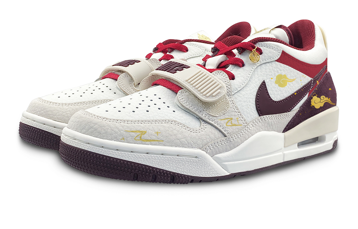 Jordan Legacy 312 Slip Resistant Abrasion Resistant Low top Vintage Basketball Shoes Men’s White