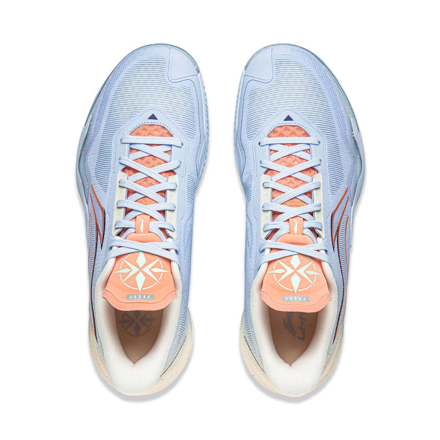 Li Ning Liren 5 Slip Resistant Coverage Lightweight Rebound Low top Performance Basketball Shoes Men’s Blue White