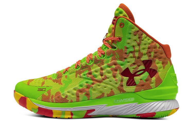 Мужские кроссовки Under Armour Under Armour Curry 1 (красно-зеленые)