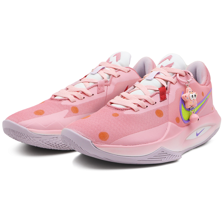 Nike Precision 6 Cushioning Slip Resistant Abrasion Resistant Support Low top Basketball Shoes Unisex Pink