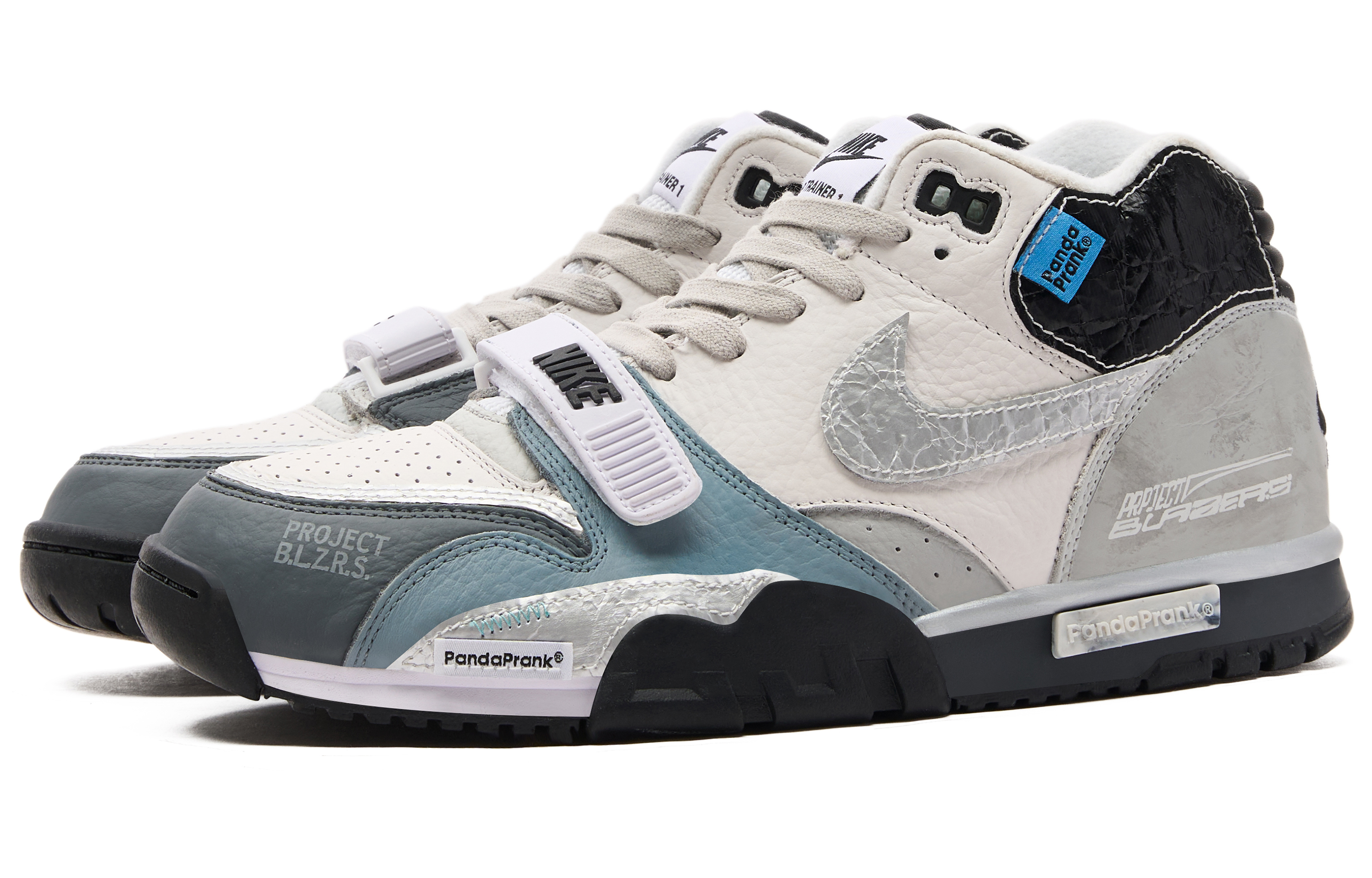 Nike Air Trainer 1 Slip Resistant Abrasion Resistant Mid top Training Shoes Men’s White Black