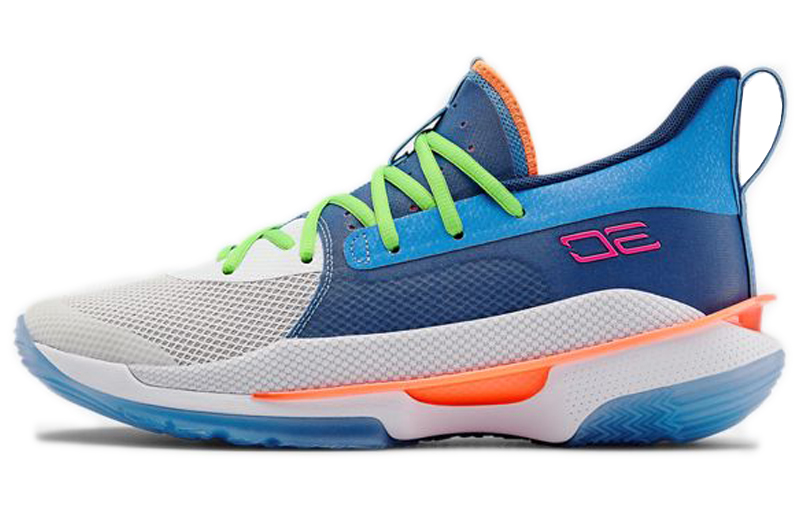 Under Armour Curry 7 Curry 7 low-top practical basketball shoes men's blue