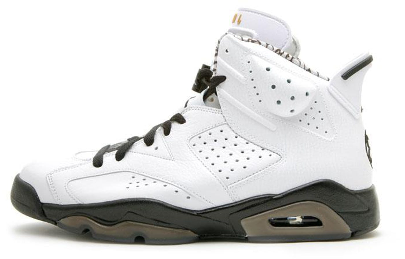 Jordan Air Jordan 6 Retro Motorsport Motorcycle High Top Retro Basketball Shoes Men's Black and White