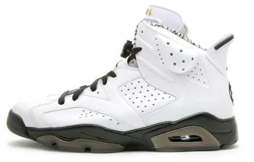 Jordan Air Jordan 6 Retro Motorsport Motorcycle High Top Retro Basketball Shoes Men's Black and White