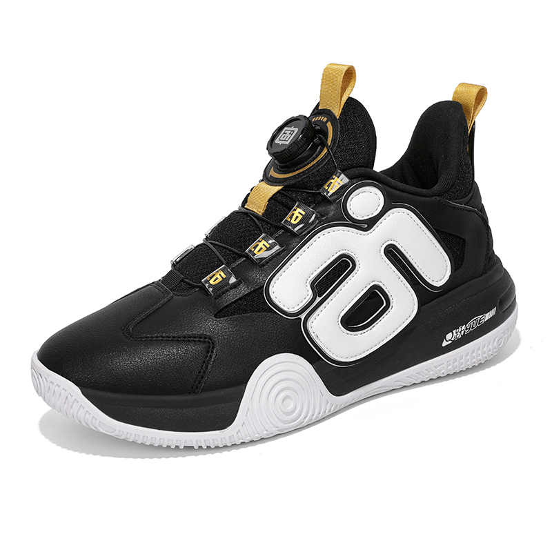 IVERSON Basketball Shoes Unisex Low Top Black White Gold