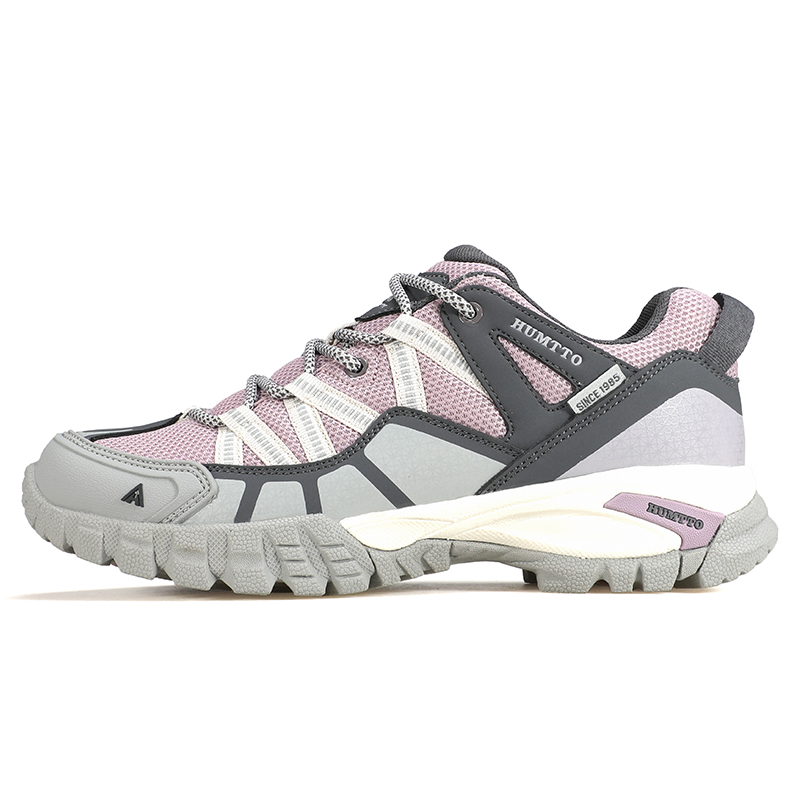 HUMTTO Height Increasing Low top Hiking Shoes Women’s Gray Pink Purple