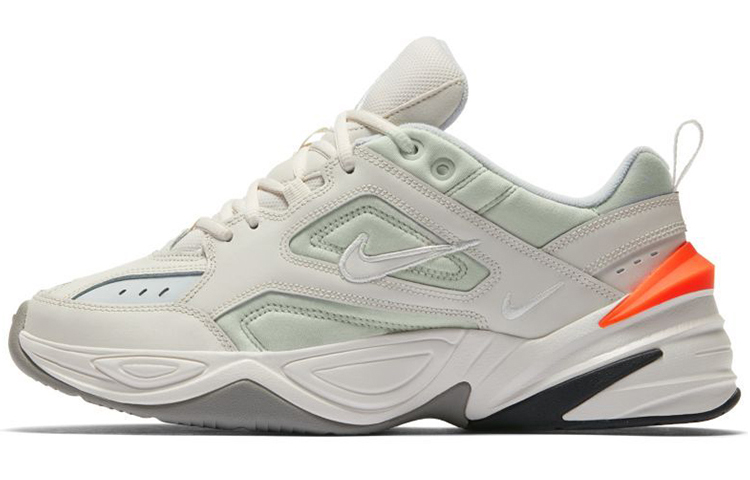Nike M2K Tekno Tekno Phantom Comfortable and retro Low top Daddy shoes Men and women White orange