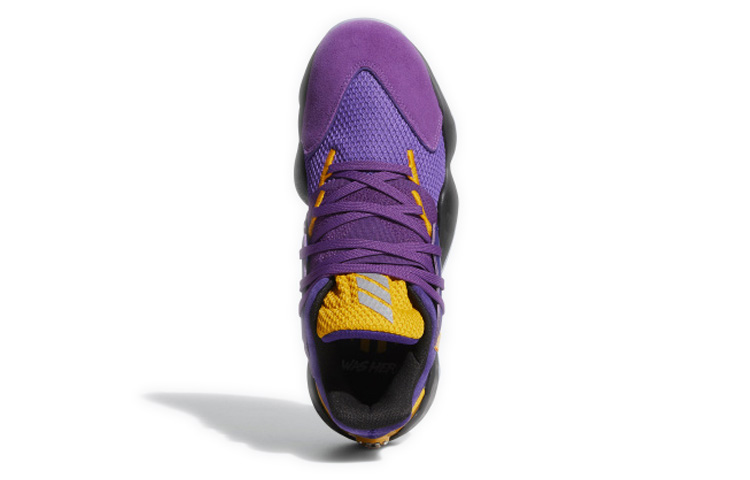 Мужские кроссовки adidas Harden Vol. 4 (фиолетовый / желтый) — Фиолетовый / жёлтый — фото 4