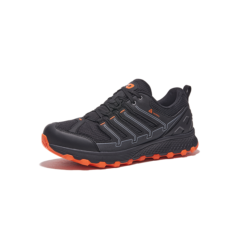 HOT POTATO Wear resistant, Lightweight, Breathable, And Non slip. Low top Hiking Shoes Unisex Black Orange