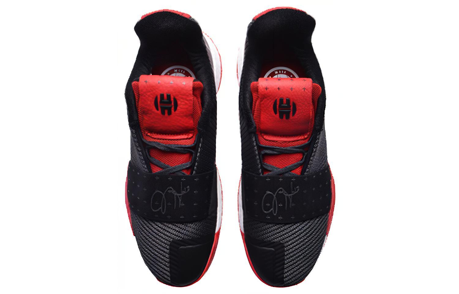 Мужские кроссовки adidas Harden Vol.3 (черно-красные) — фото 4