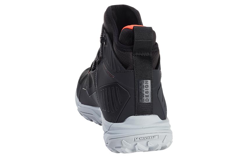 MAMMUT Saentis Slip Resistant, Abrasion Resistant, Waterproof Mid top Hiking Shoes Men’s Black Orange