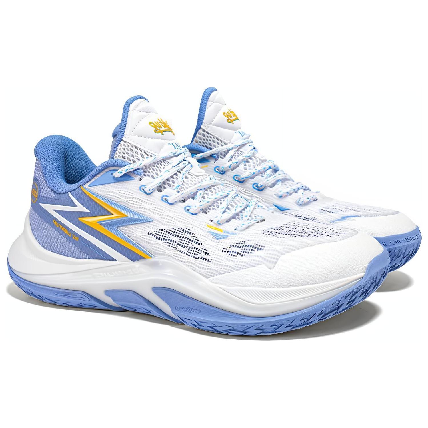 361° Slip Resistant Abrasion Resistant Low top Basketball Shoes Men’s White Blue