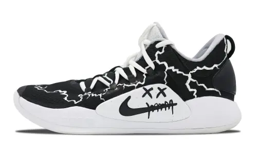 Nike Hyperdunk X Cushioning Slip Resistant Low top Basketball Shoes Men's Black White