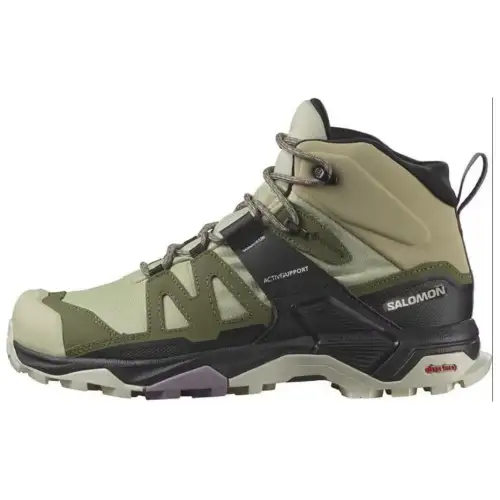 SALOMON Women's X Ultra 4 Mid GORE-TEX 'Alfalfa Deep Lichen Green'