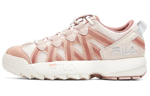 FILA FUSION Spaghetti Textile, Synthetic Leather Low top Vintage Basketball Shoes Women's Old Rose
