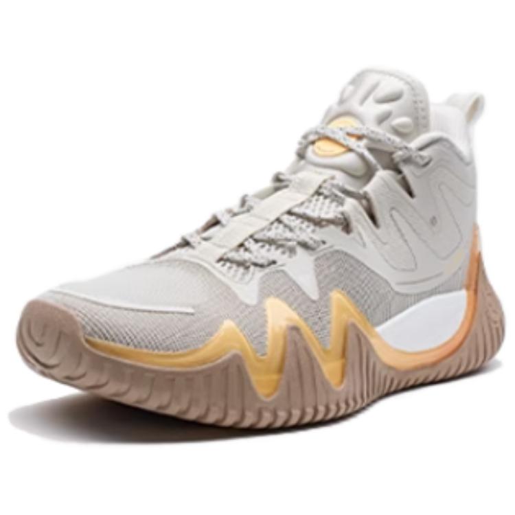 XTEP Abrasion Resistant Rebound High top Basketball Shoes Men’s Brown Orange