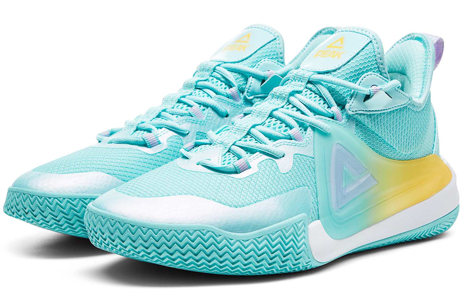PEAK Blade Edge Cushioning Abrasion Resistant Rebound Low top Basketball Shoes Men’s Ice Blue