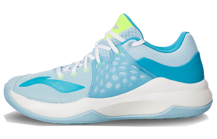 Li Ning SONIC TD Cushioning Slip Resistant Abrasion Resistant Low top Basketball Shoes Light Blue
