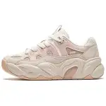 Anta Floral Shoes Slip Resistant Abrasion Resistant Low top Chunky Sneakers Women's White Beige Pink