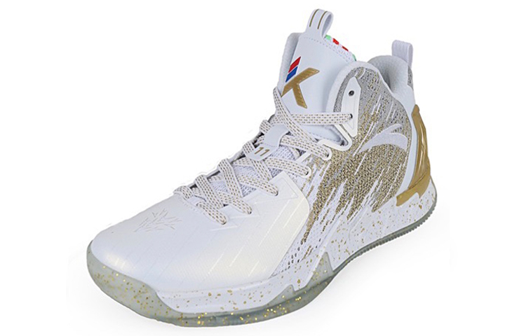Anta KT2 KT Mid top Basketball Shoes Men’s White Gold