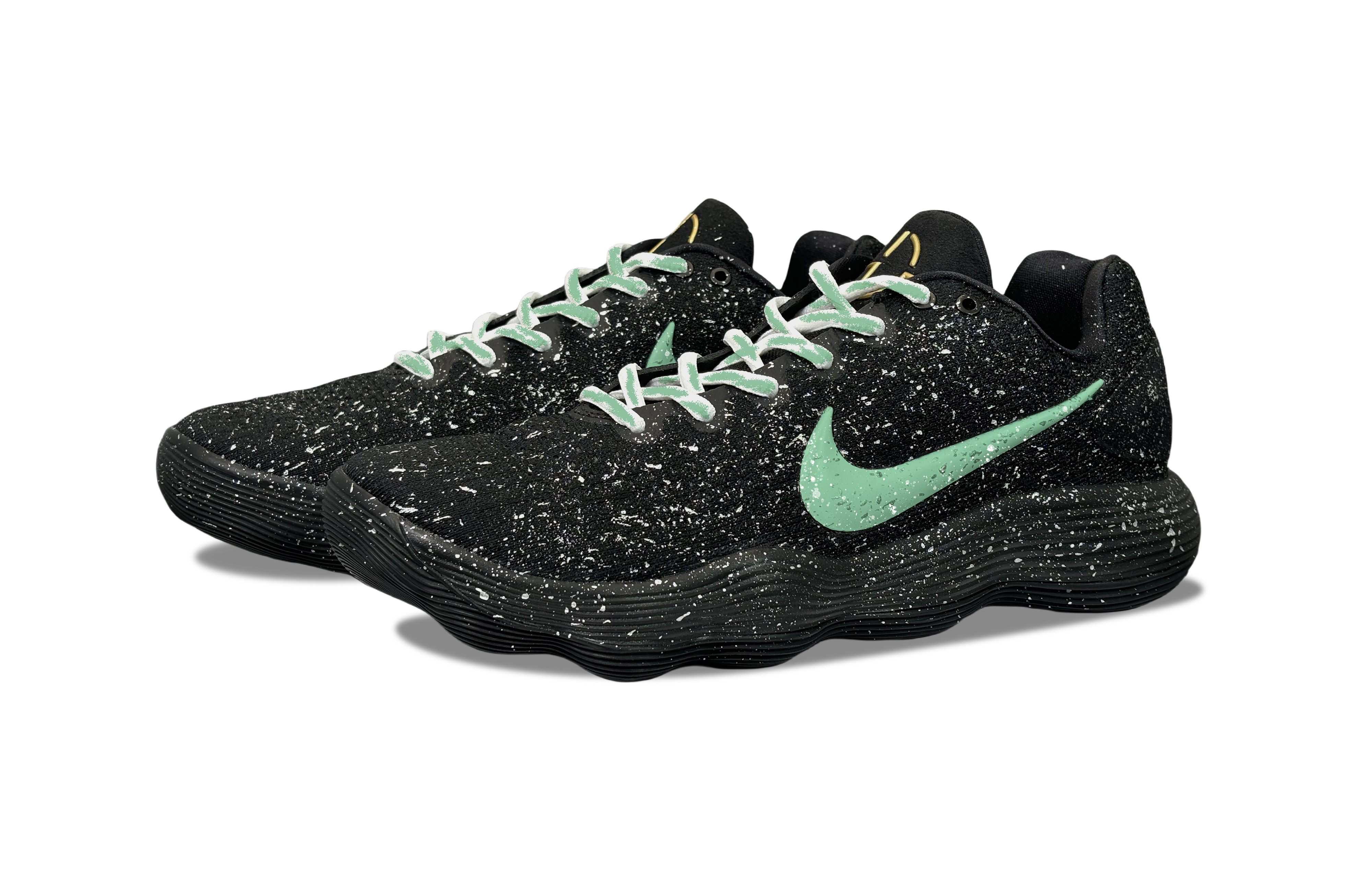 Nike Hyperdunk 2017 YDCC Firefly Baby’s Breath Abrasion Resistant Low top Basketball Shoes Unisex Black Green