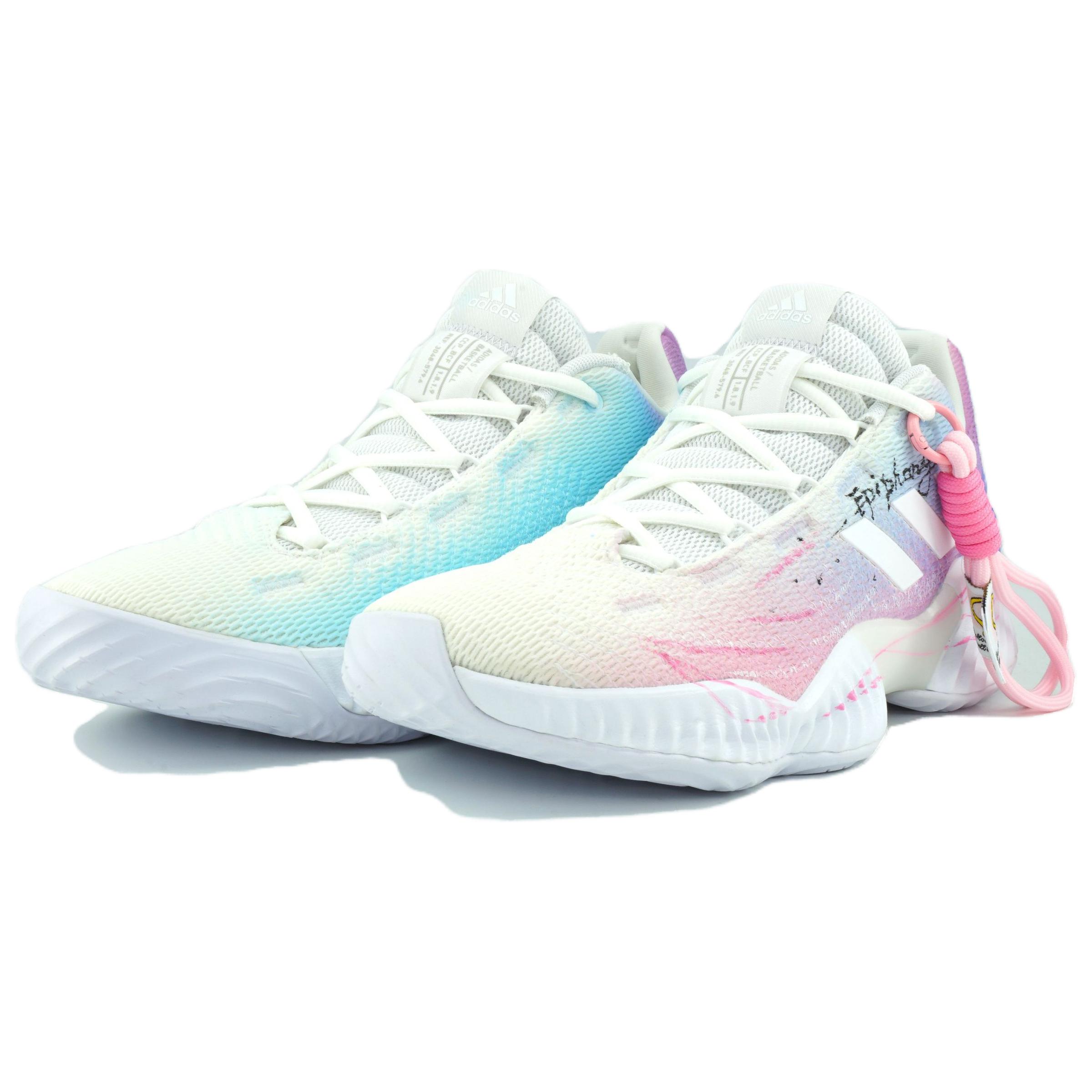 Adidas Pro Bounce 2018 Basketball Shoes Men’s Low Top Pink/Purple/Blue/Black/White
