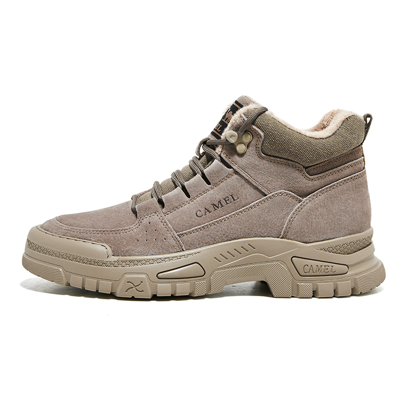 CAMEL Comfortable, Versatile, Fleece Lined Slip Resistant, Abrasion Resistant, Thermal High top Outdoor Shoes Men’s