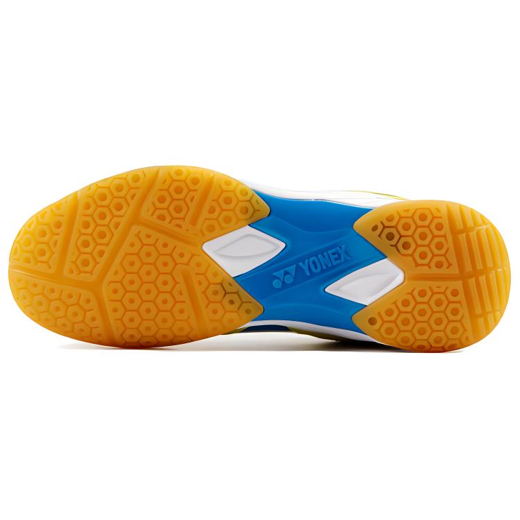 YONEX Cushioning Slip Resistant Cushioning Slip Resistant Low top Badminton Shoes Unisex Yellow Blue